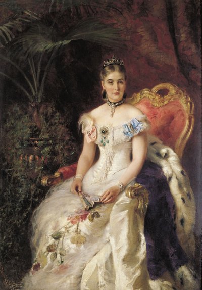 Retrato de la condesa V. A. Volkonskaya 1848-1924 de Konstantin Egorovich Makovsky